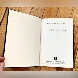 Rudyard Kipling Sixty Poems Book 1939